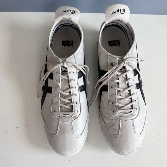 Onitsuka Tiger Mexico 66 Sneakers men's size 10 White Black Leather Low Top NEW - Picture 7 of 13